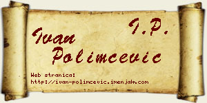 Ivan Polimčević vizit kartica